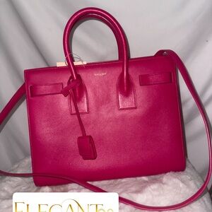 Saint Laurent hot pink small sac de jour